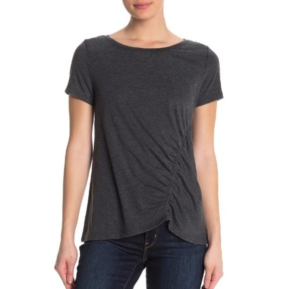 🛍3/$30🛍🎁 SUSINA Ruched Burnout T-Shirt - Picture 1 of 6